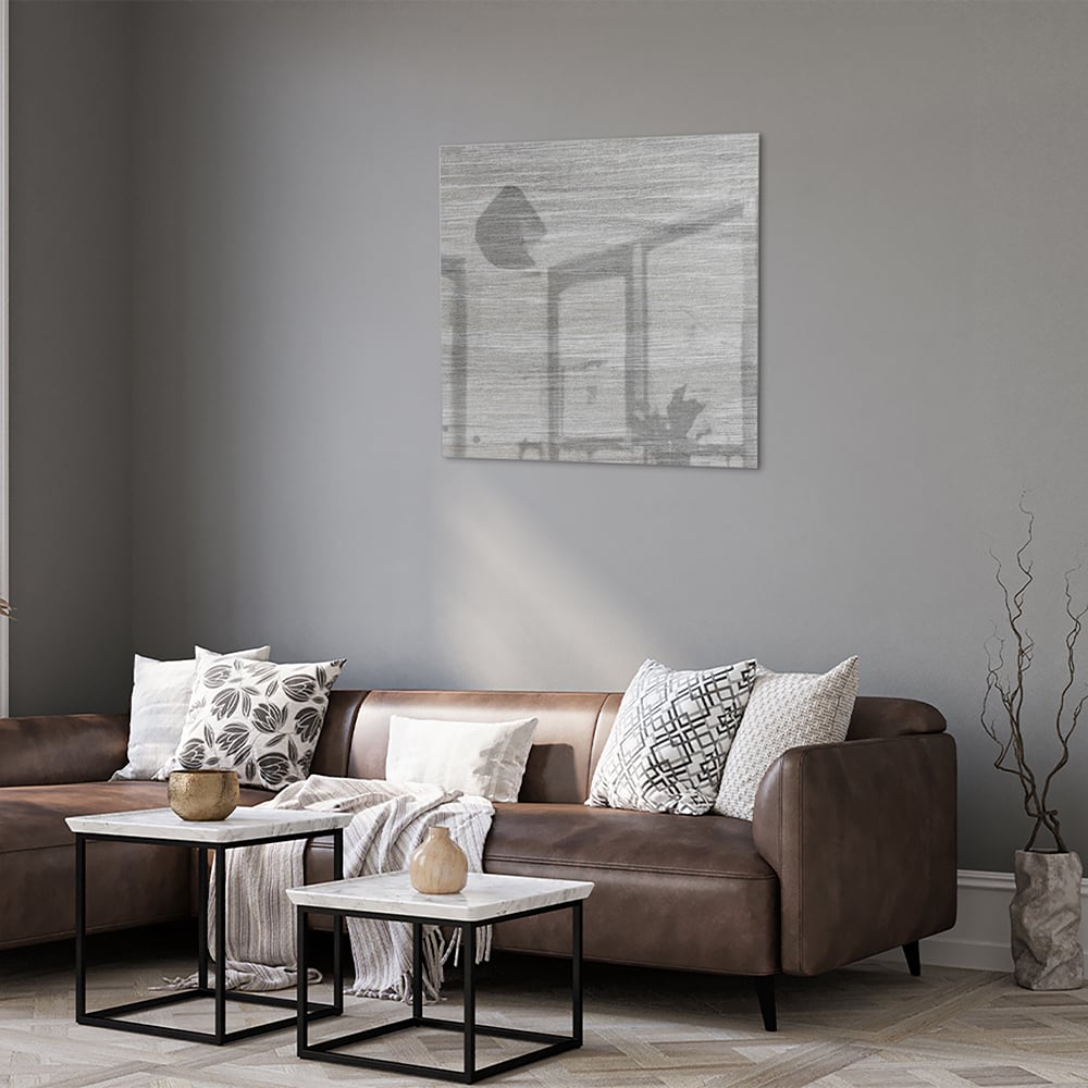 Minimalistisches Glasbild mit rustikalen Akzenten – Glasbild aus Sicherheitsglas, Größe 120x80