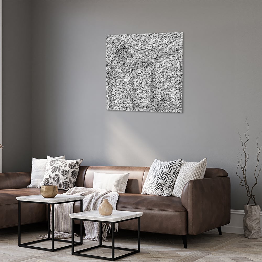 Abstraktes Glasbild mit einzigartiger Textur – Glasbild aus Sicherheitsglas, Größe 120x80