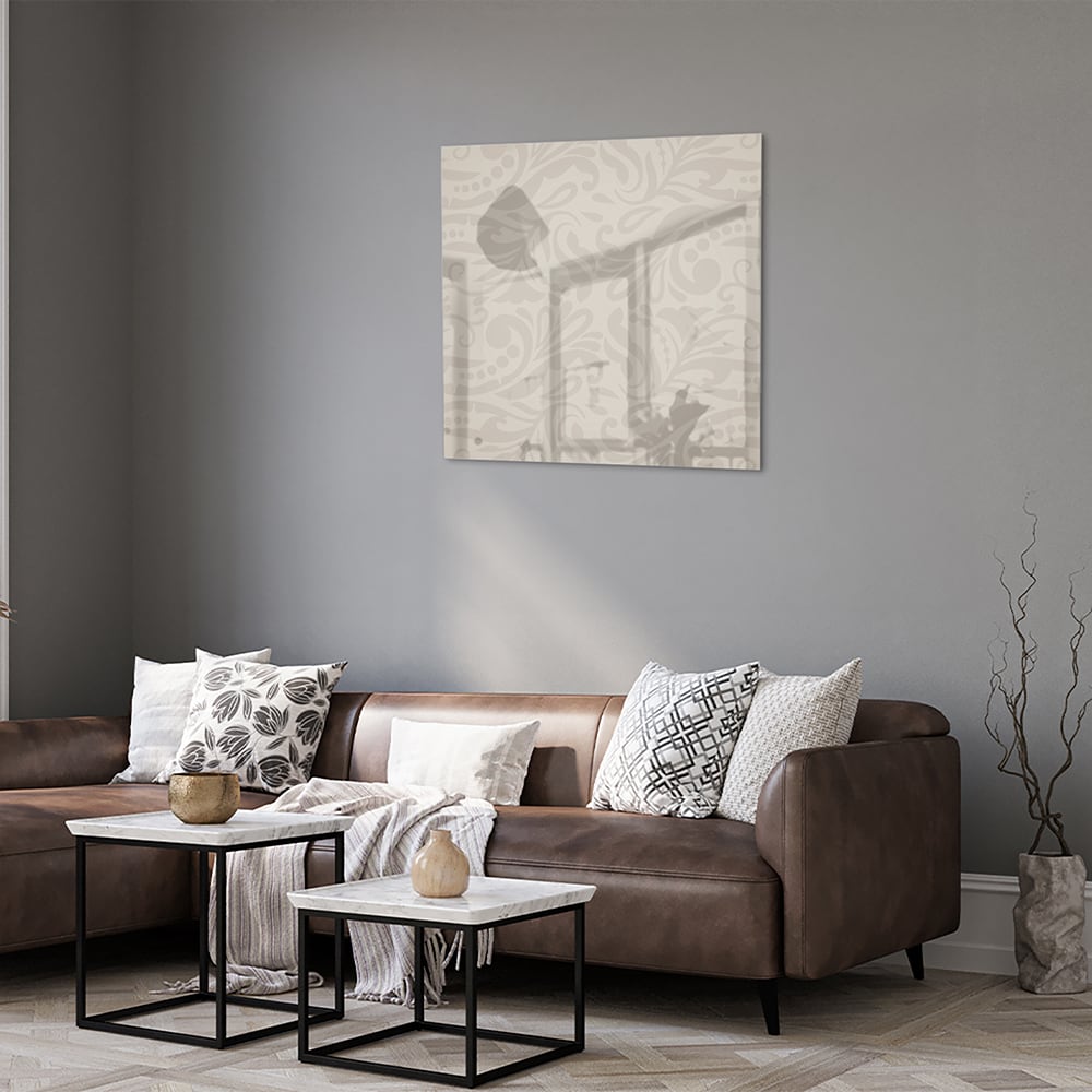 Elegantes Glasbild mit raffiniertem Muster – Glasbild aus Sicherheitsglas, Größe 120x80