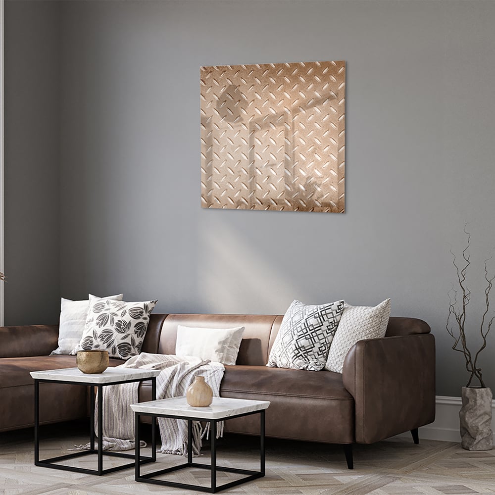 Glasbild mit geometrischem Muster – Glasbild aus Sicherheitsglas, Größe 120x80