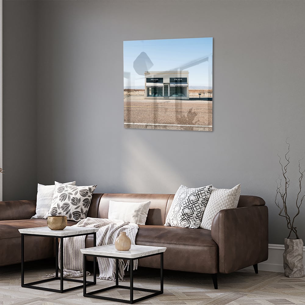 Modernes Glasbild mit einer Wüstenlandschaft – Glasbild aus Sicherheitsglas, Größe 120x80