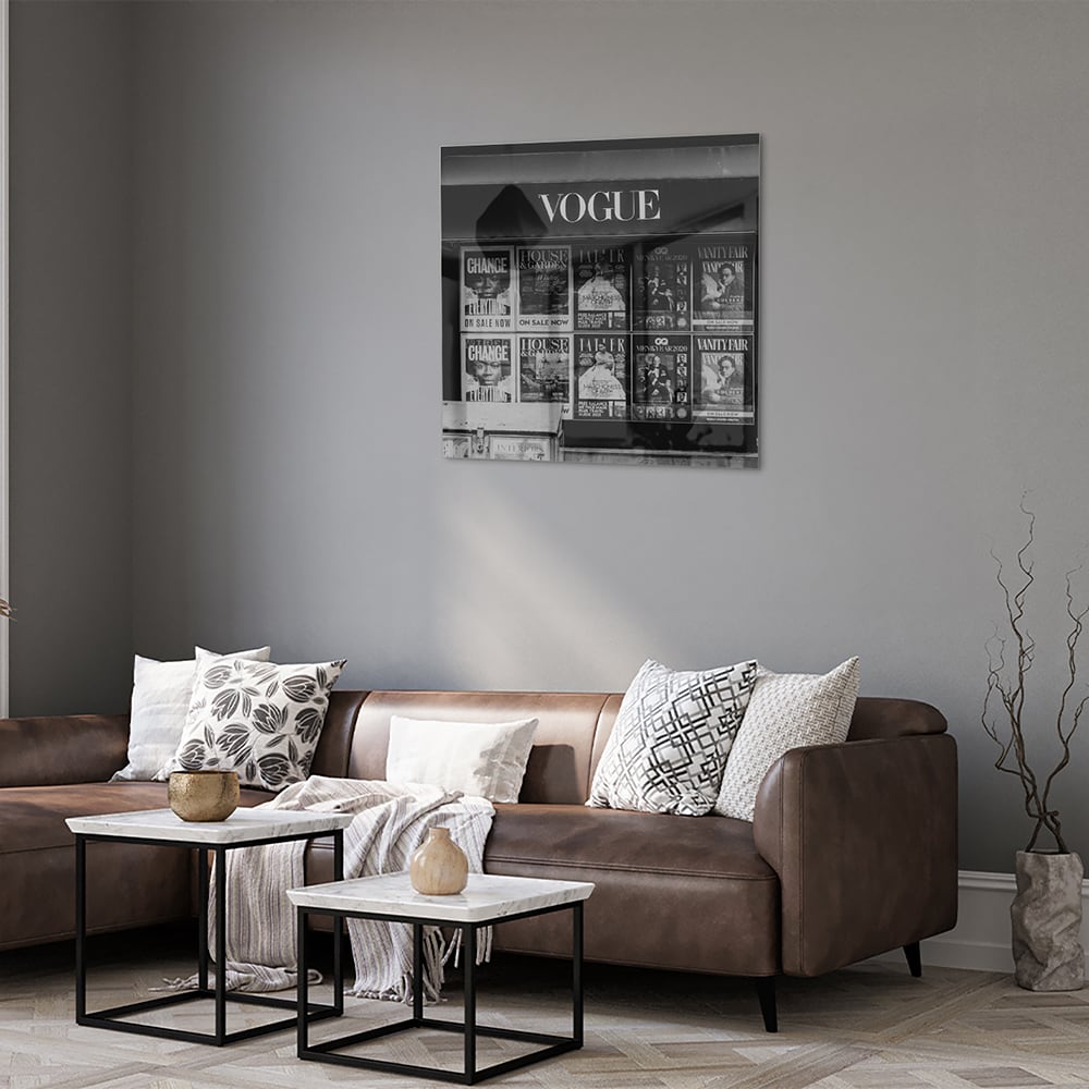 Vogue-Glasbild für minimalistische Räume – Glasbild aus Sicherheitsglas, Größe 120x80