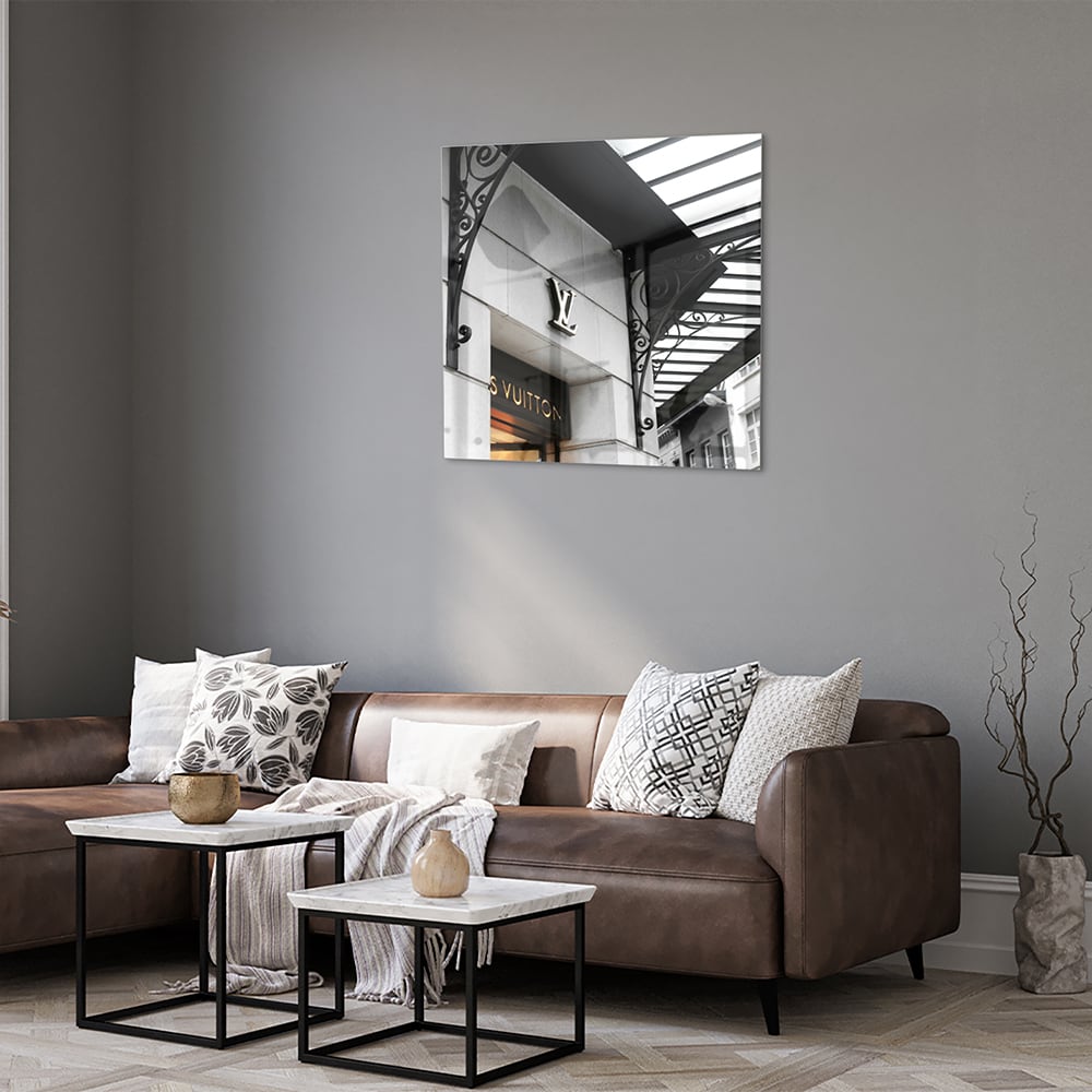 Elegantes Glasbild mit luxuriöser Mode – Glasbild aus Sicherheitsglas, Größe 120x80