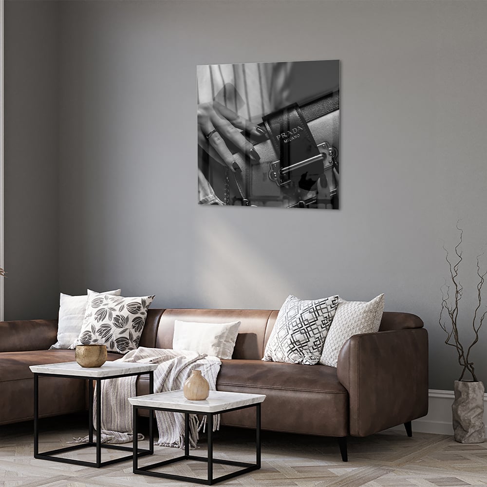 Elegantes Glasbild mit luxuriösen Accessoires – Glasbild aus Sicherheitsglas, Größe 120x80
