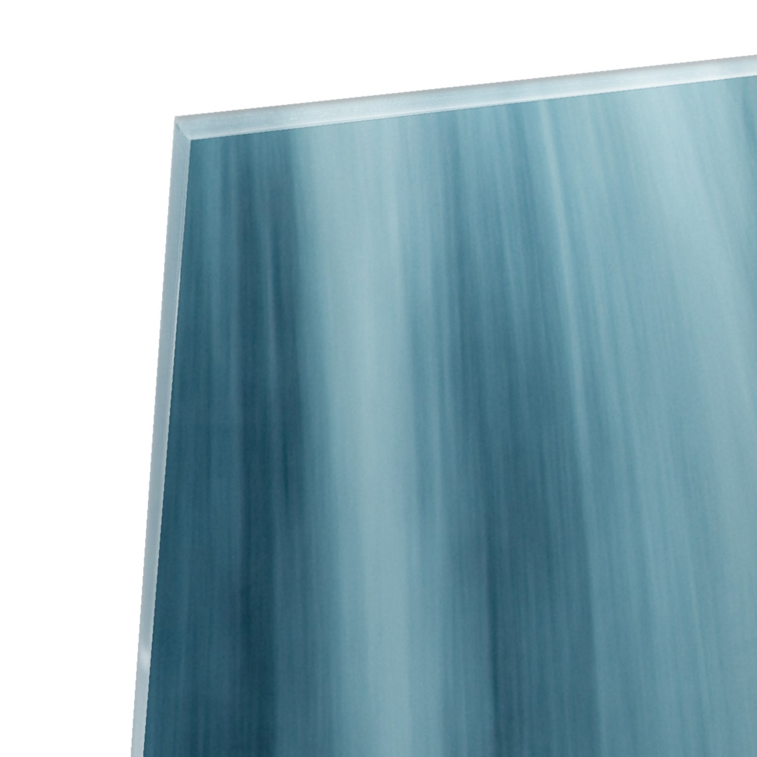 Beruhigendes Glasbild mit Wasserfällen – Glasbild aus Sicherheitsglas, Größe 100x100_rond