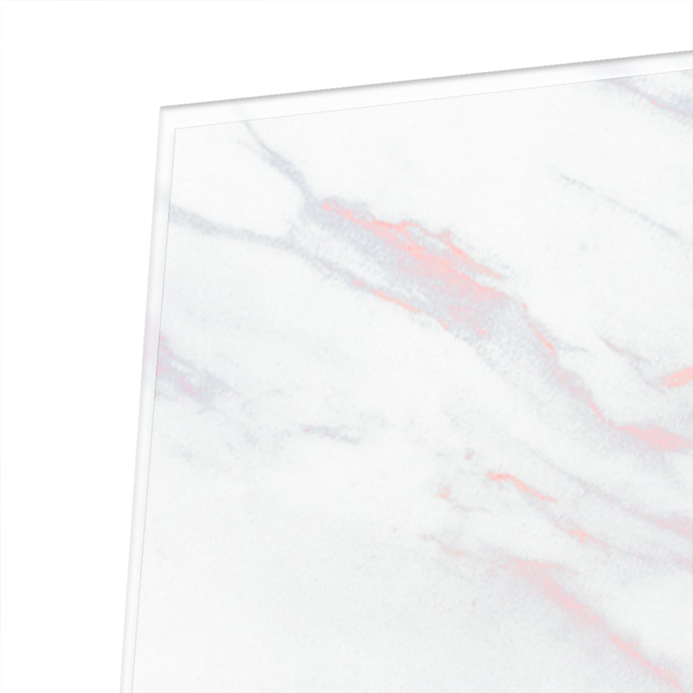 Minimalistisches Glasbild mit Marmordetails – Glasbild aus Sicherheitsglas, Größe 100x100_rond