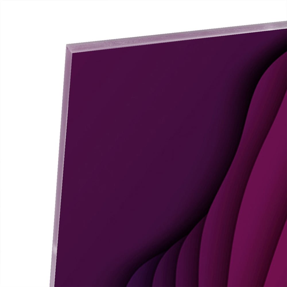 Abstraktes Glasbild mit leuchtenden Farben – Glasbild aus Sicherheitsglas, Größe 100x100_rond