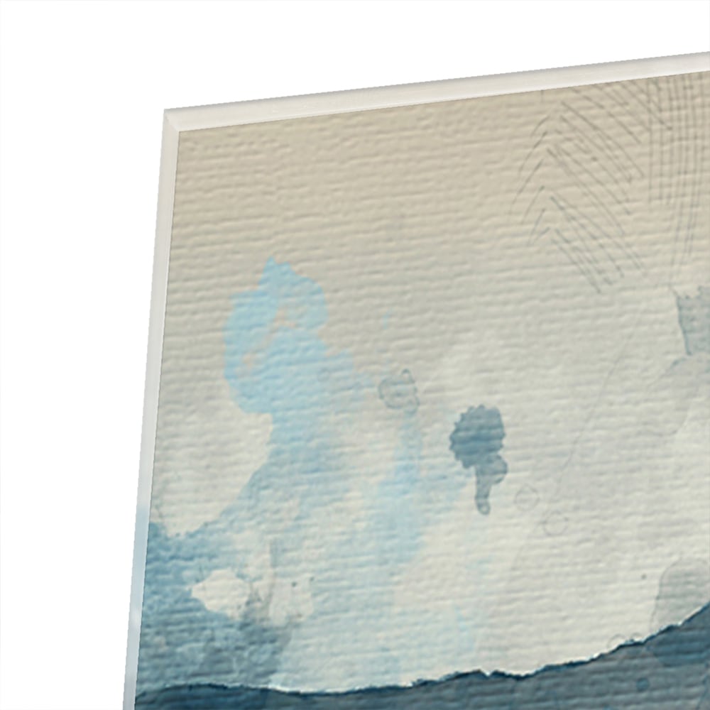 Glasbild mit einer ruhigen Landschaft – Glasbild aus Sicherheitsglas, Größe 100x100_rond