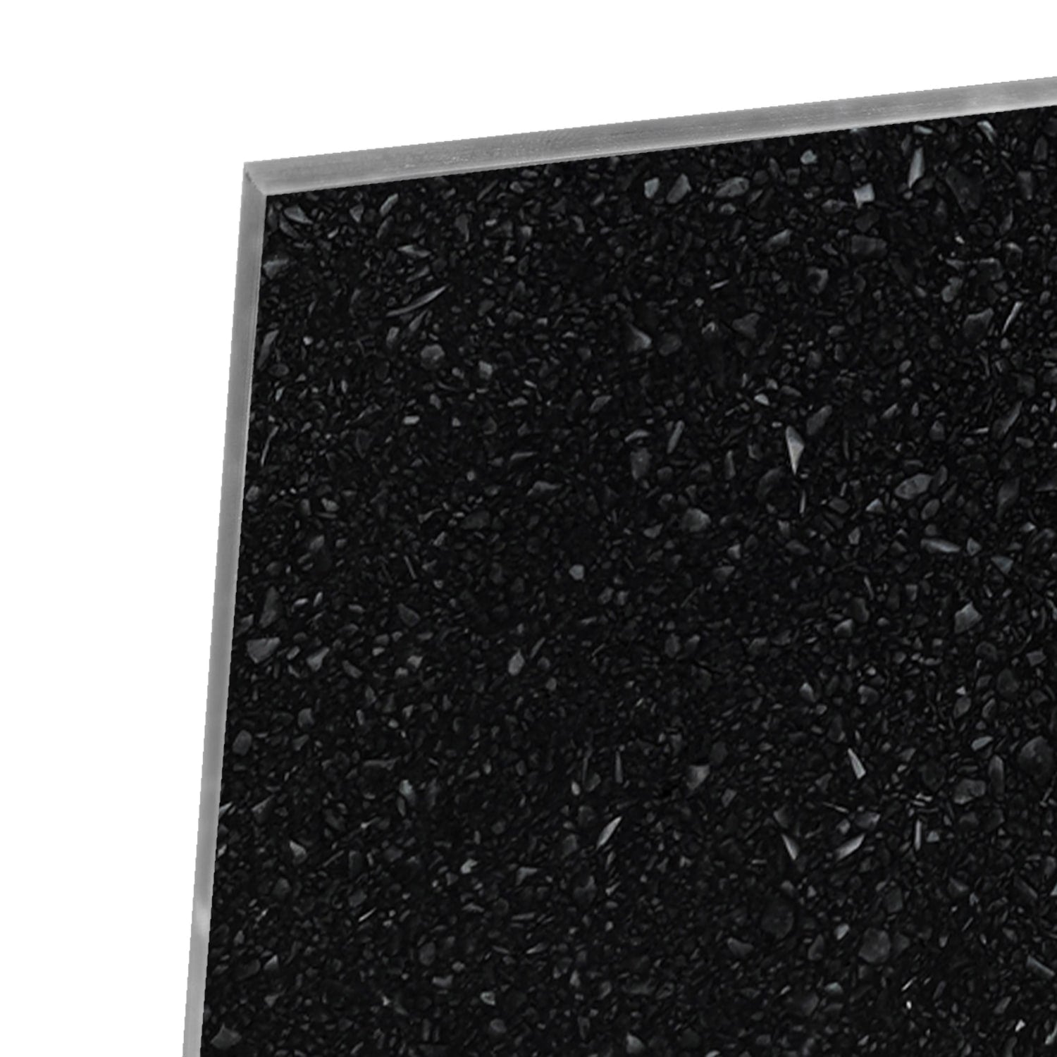 Elegantes glänzendes schwarzes Glasbild – Glasbild aus Sicherheitsglas, Größe 100x100_rond