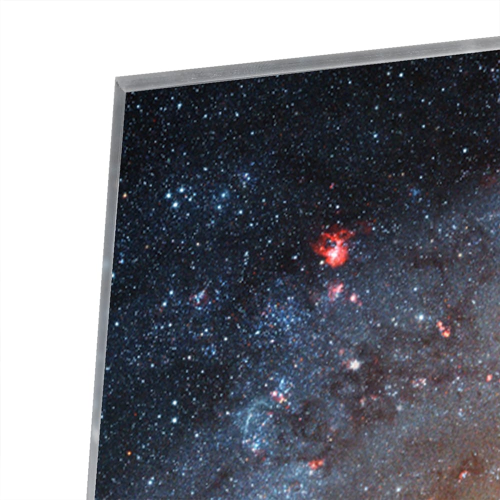 Glasbild mit einer zauberhaften Galaxie – Glasbild aus Sicherheitsglas, Größe 100x100_rond