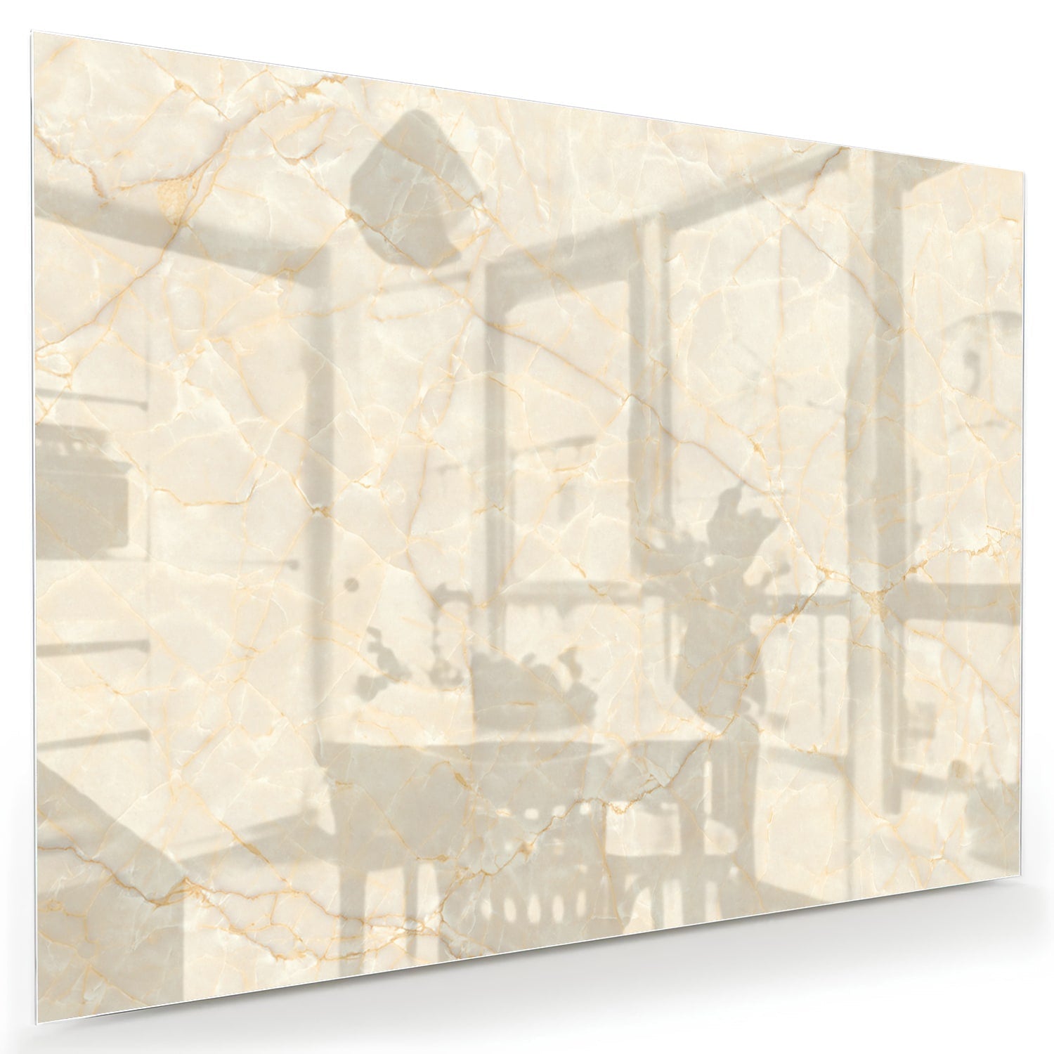 Elegantes Glasbild mit Marmormotiv