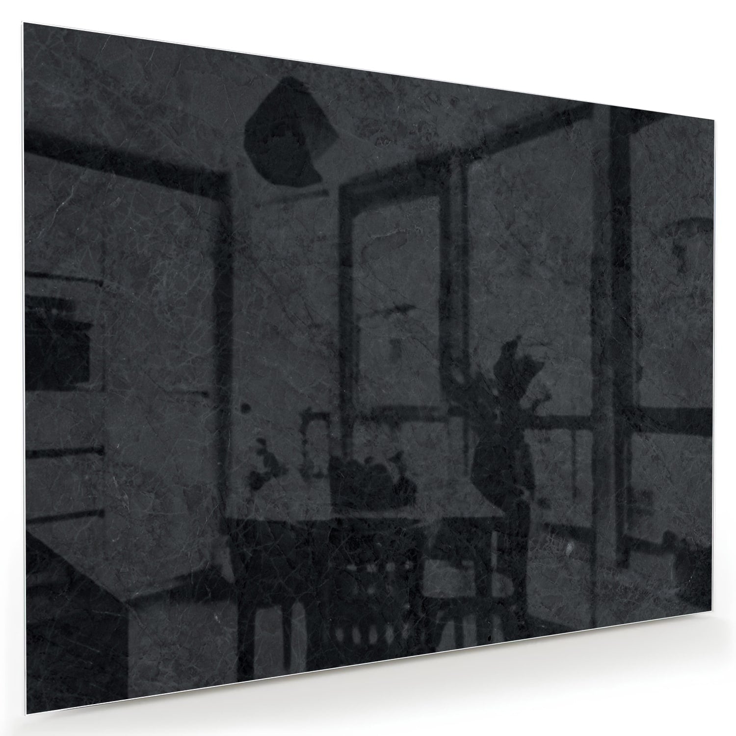 Minimalistisches Glasbild für moderne Innenräume