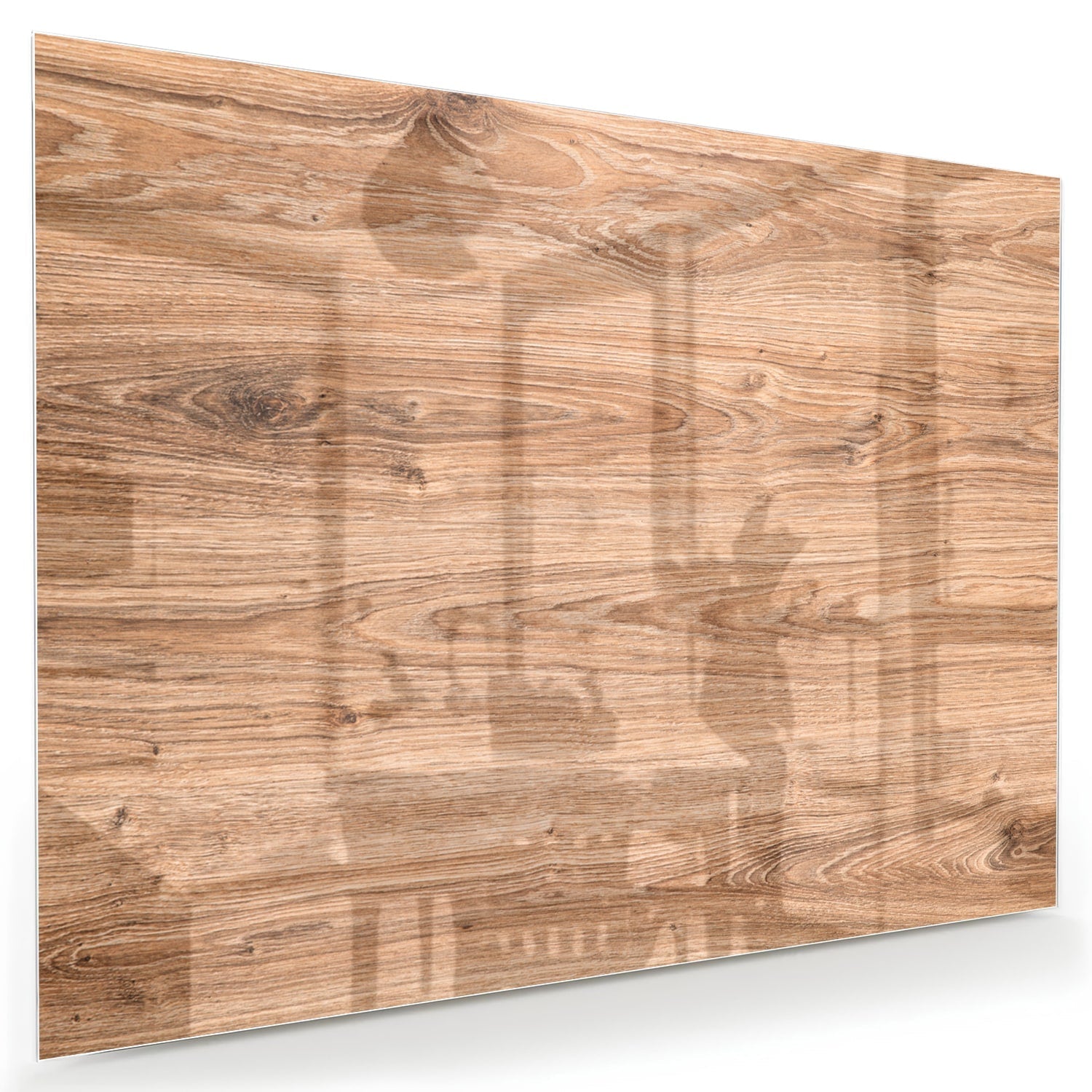 Rustikales Glasbild mit Holzoptik