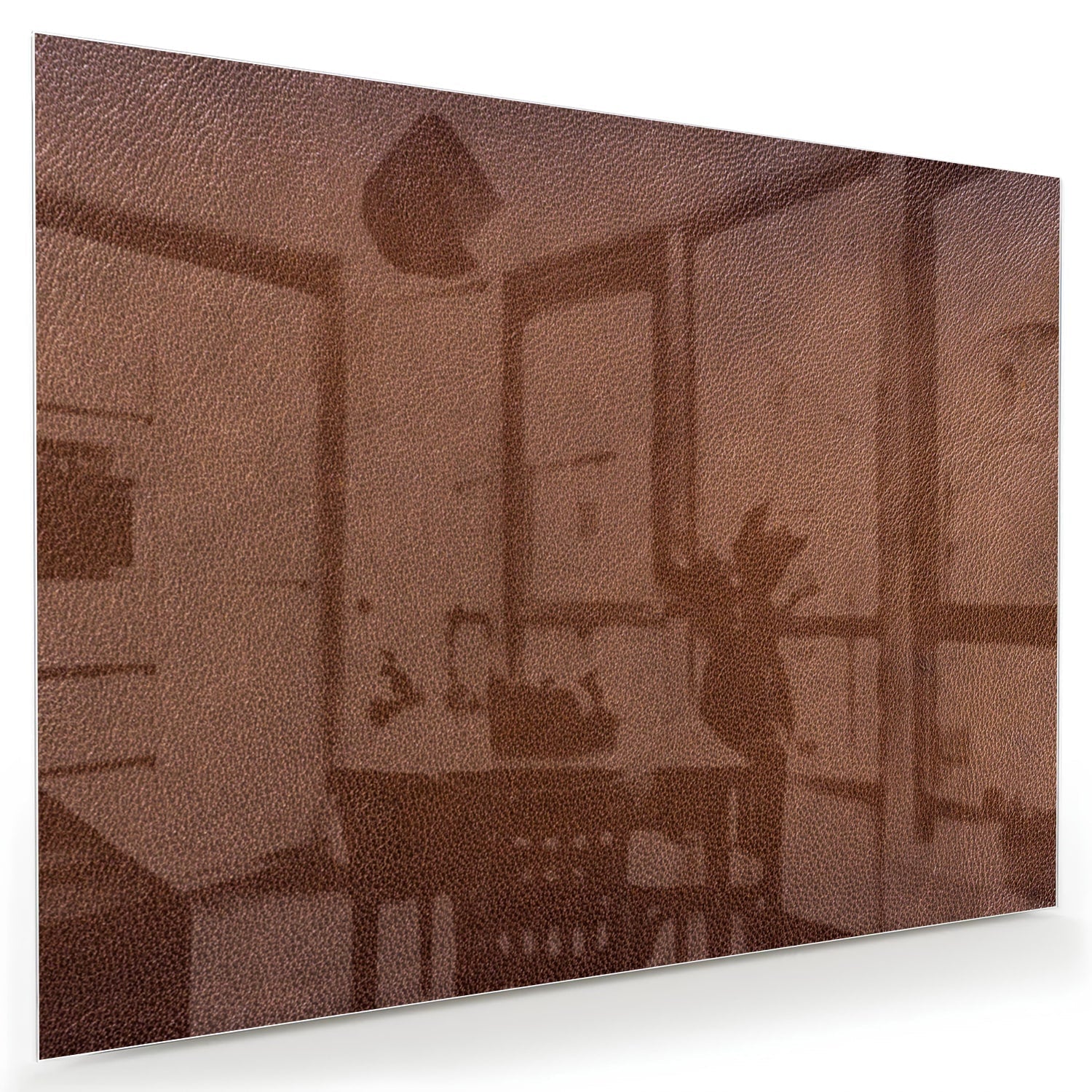 Elegantes Glasbild in Erdtönen