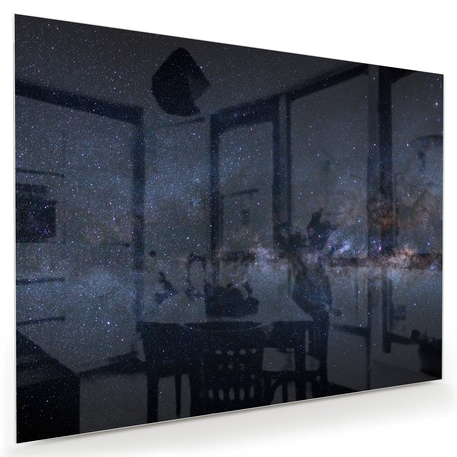 Glasbild mit einem bezaubernden Sternenhimmel