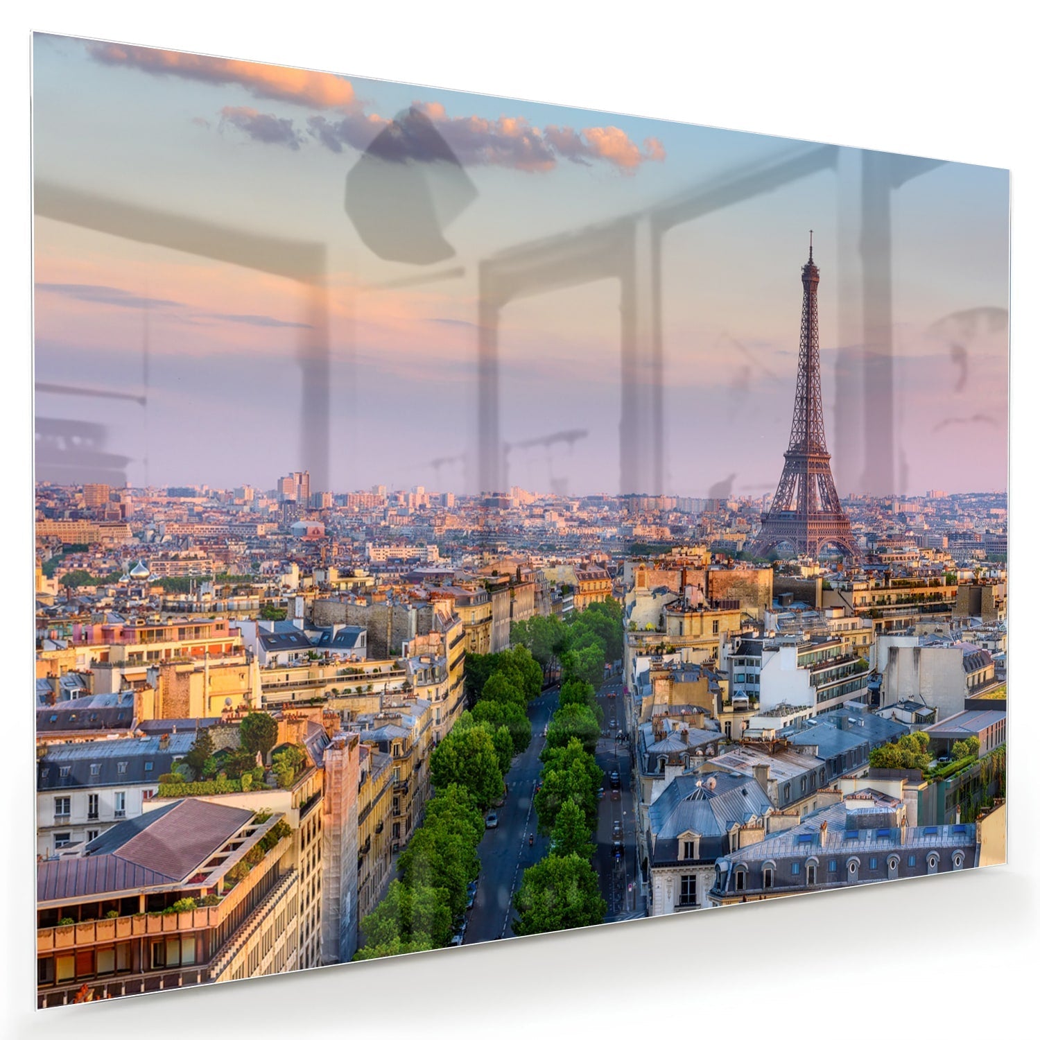 Glasbild mit dem Eiffelturm in Paris