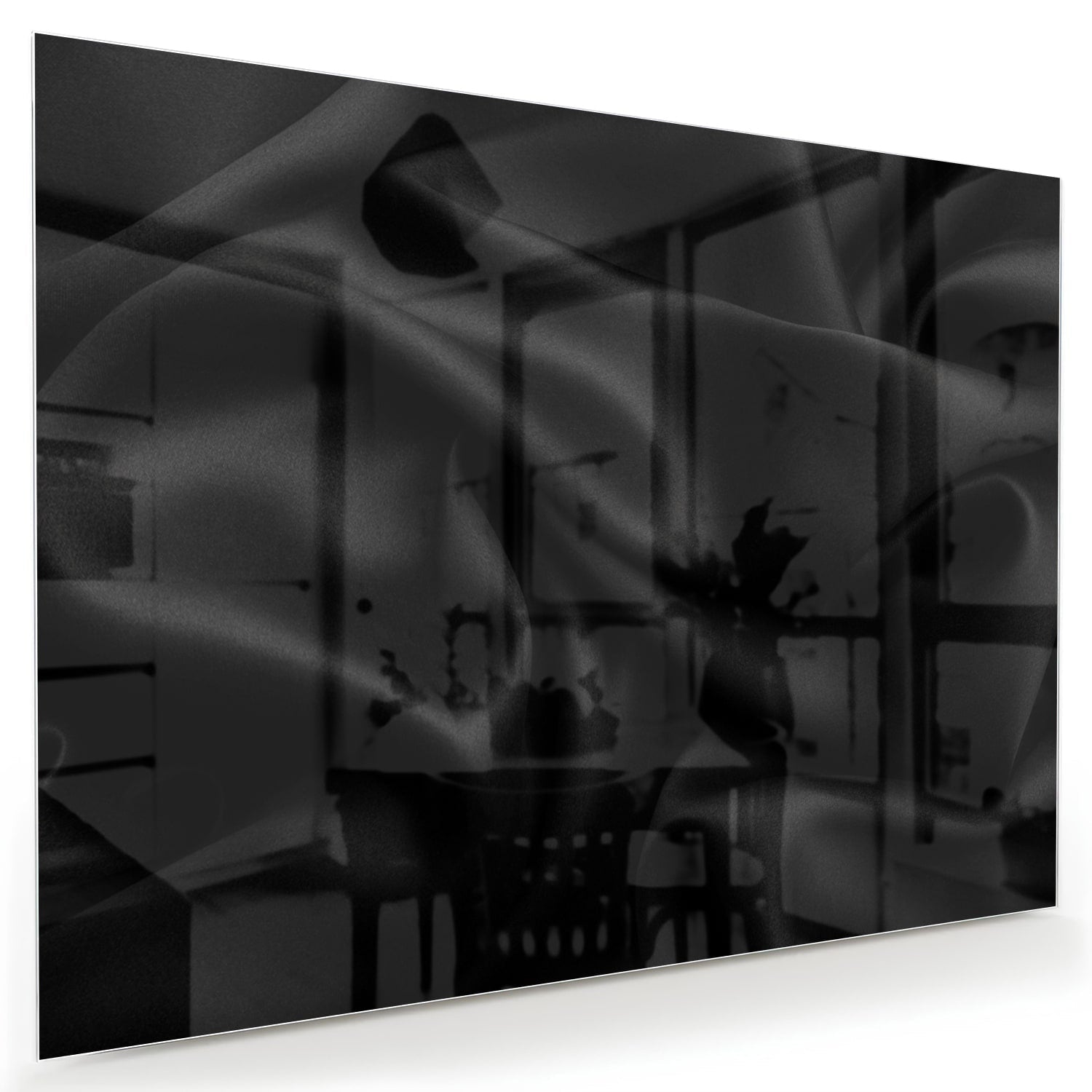 Elegantes schwarzes Glasbild für moderne Innenräume