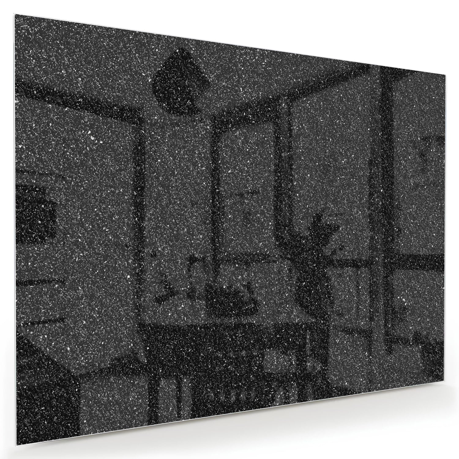 Elegantes schwarzes Glasbild für moderne Innenräume