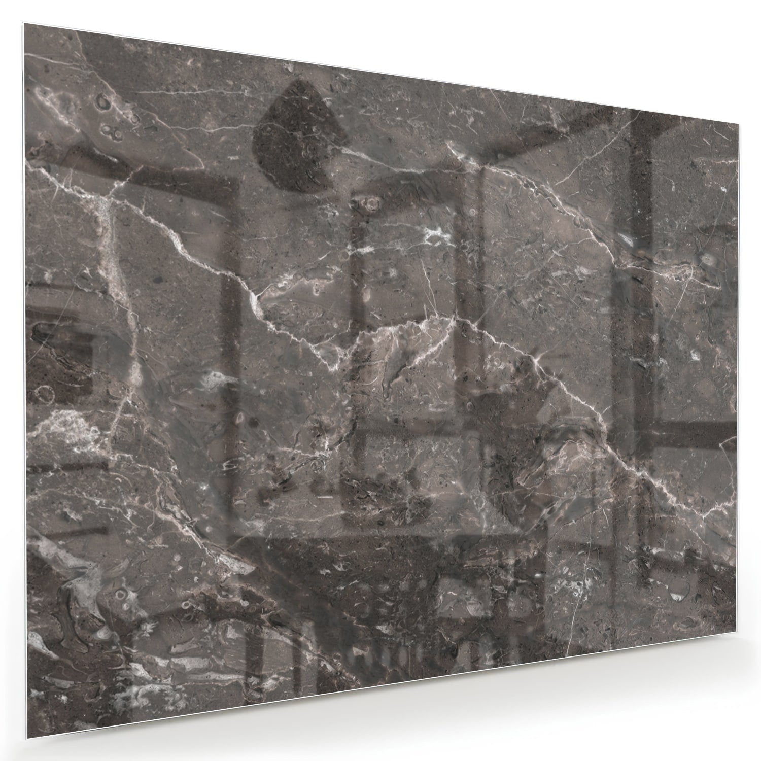 Elegantes Glasbild mit Marmordesign