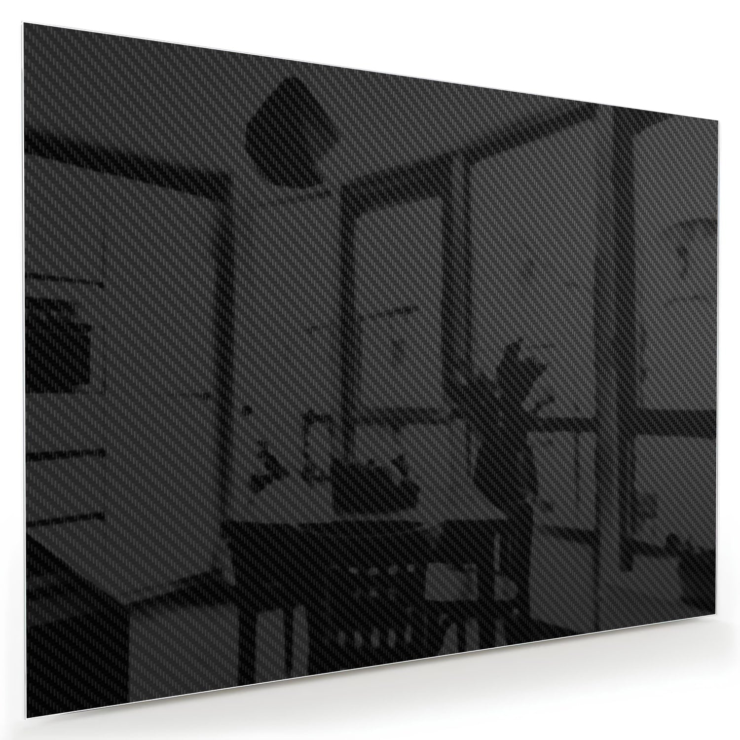 Stilvolles schwarzes Glasbild für moderne Innenräume
