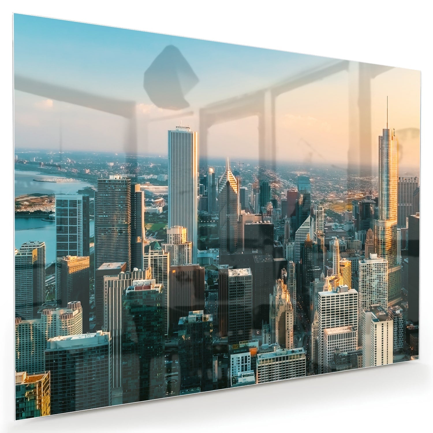 Stadtblick – Glasbild für moderne Innenräume
