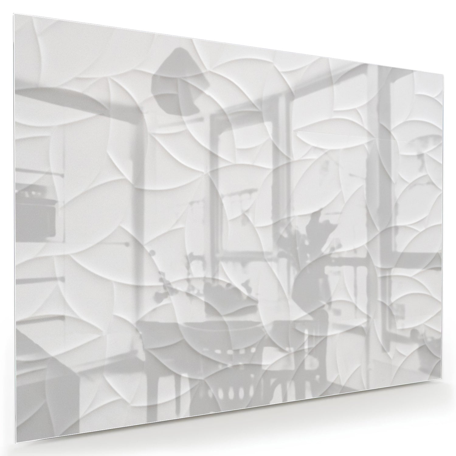 Elegantes Glasbild mit weißer Textur