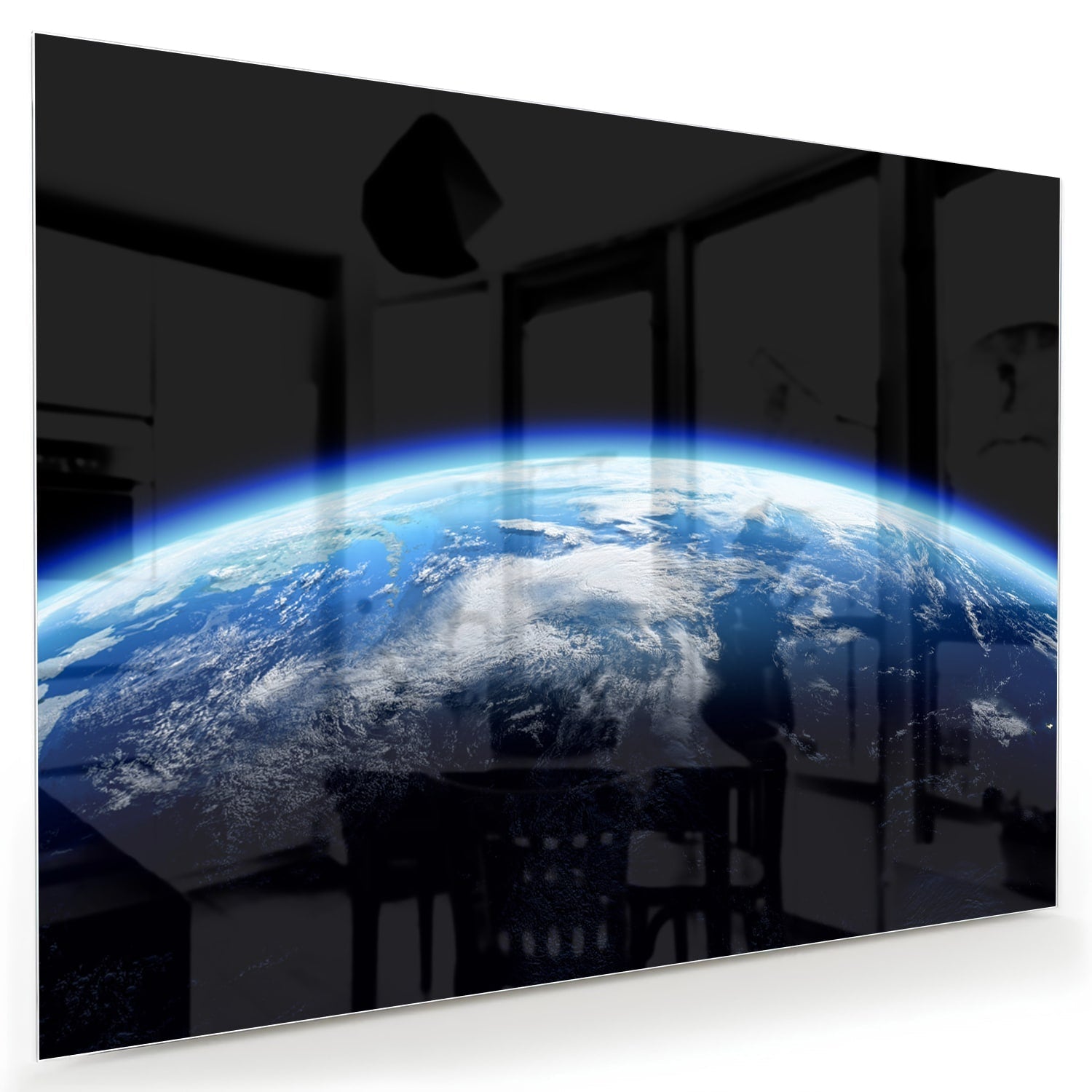 Wunderschönes Glasbild mit der Erde