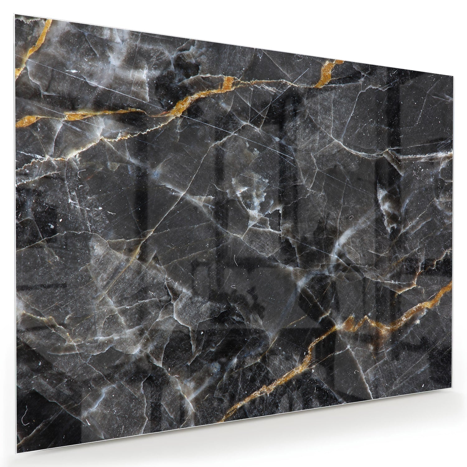 Elegantes Glasbild mit Marmormuster