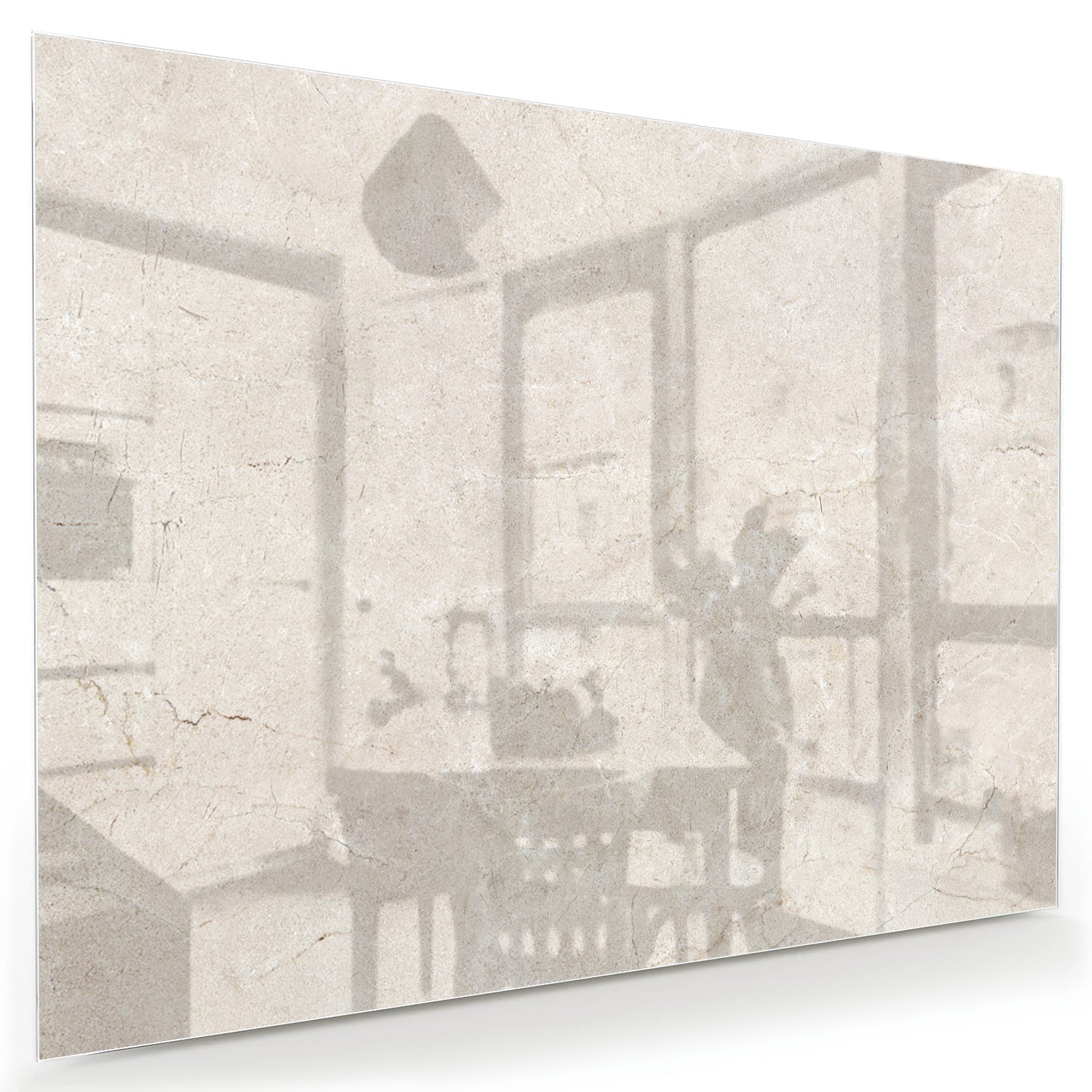 Elegantes Glasbild mit dezenten Schattendetails