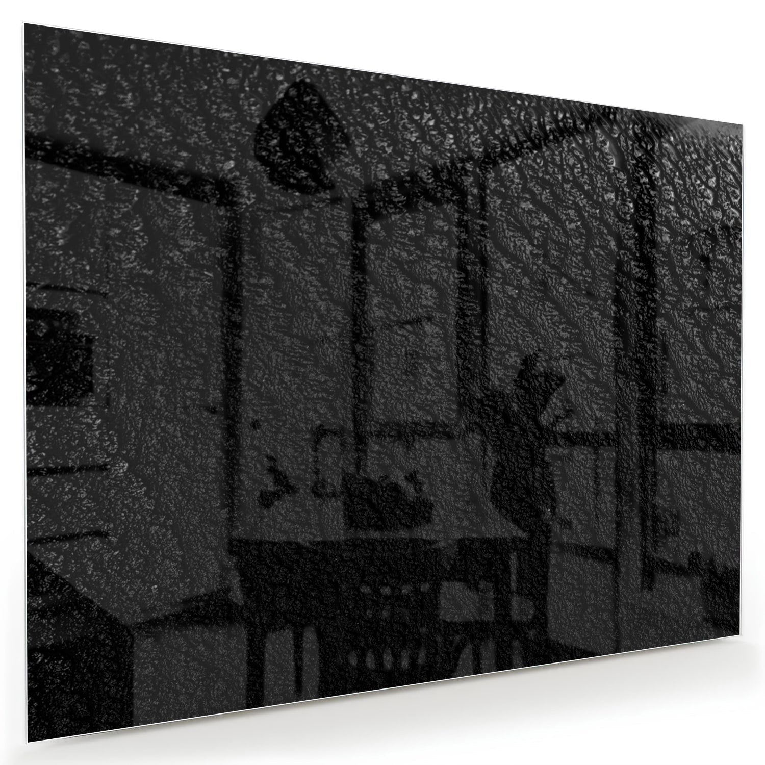 Elegantes schwarzes Glasbild für moderne Innenräume