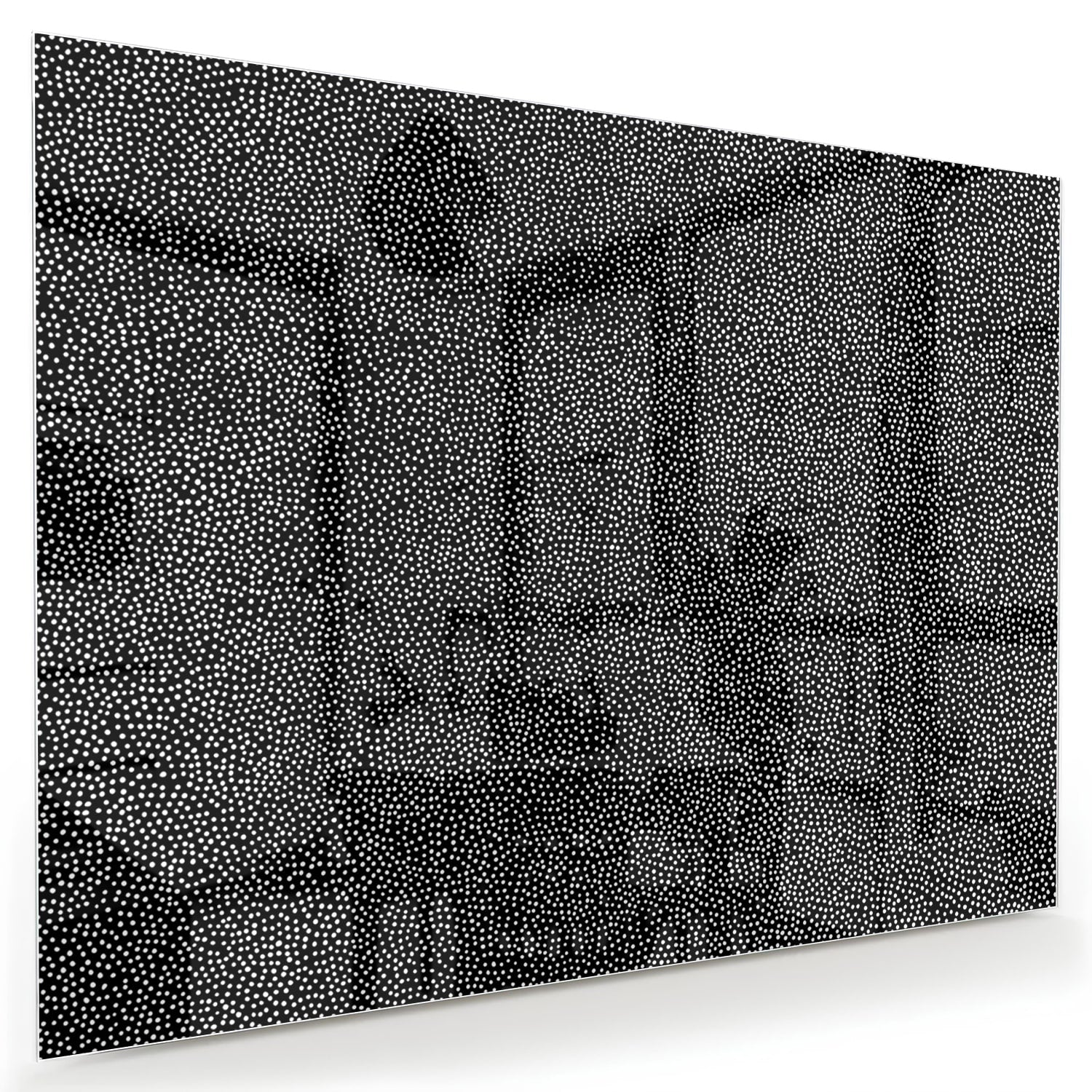 Modernes Glasbild mit abstraktem Muster