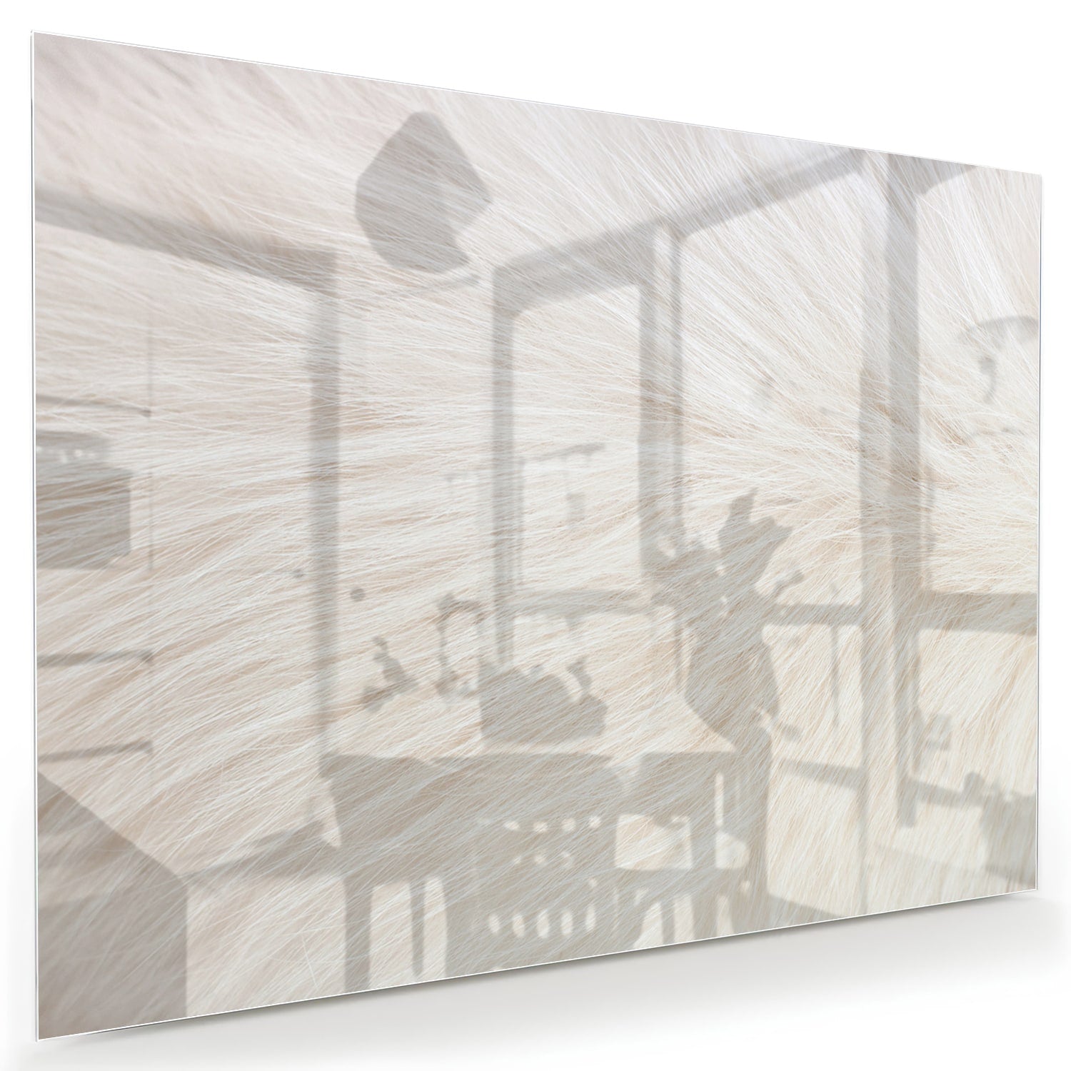 Minimalistisches Glasbild mit Naturmotiv