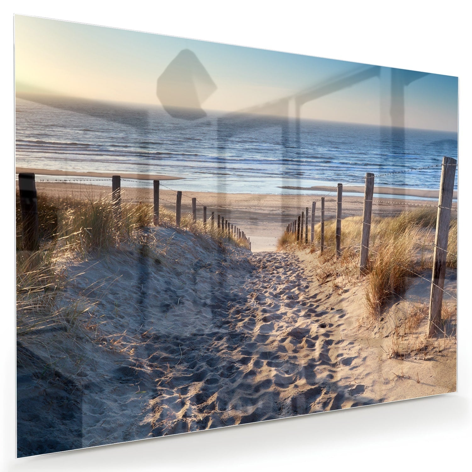 Glasbild – Sandweg zum Strand