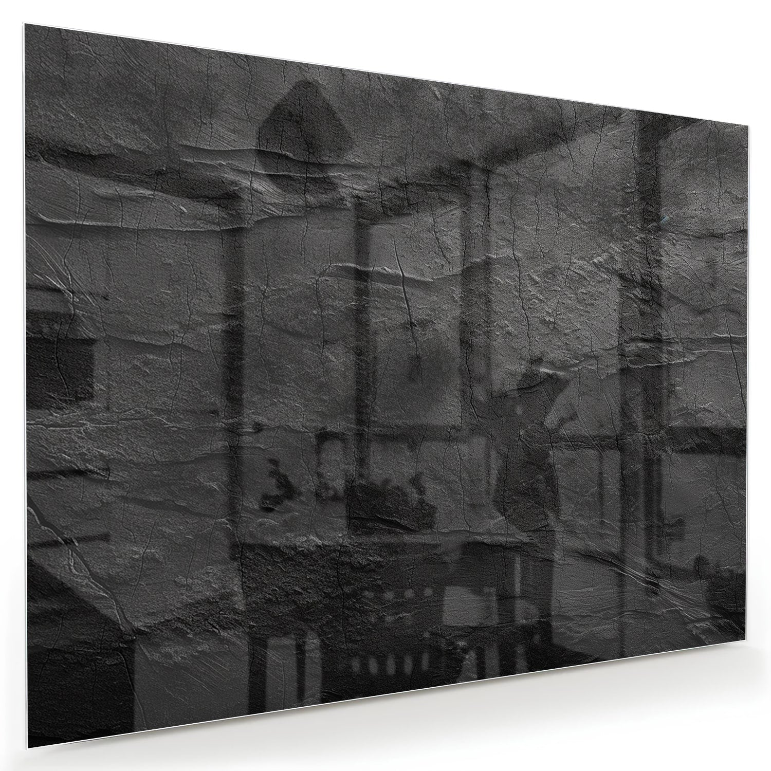 Abstraktes Schwarz-Weiß-Glasbild