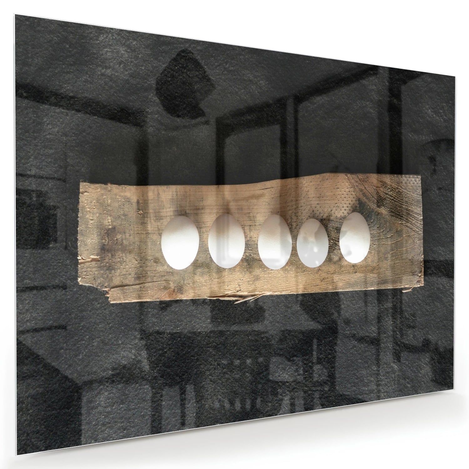 Elegantes Glasbild mit beleuchteten Akzenten