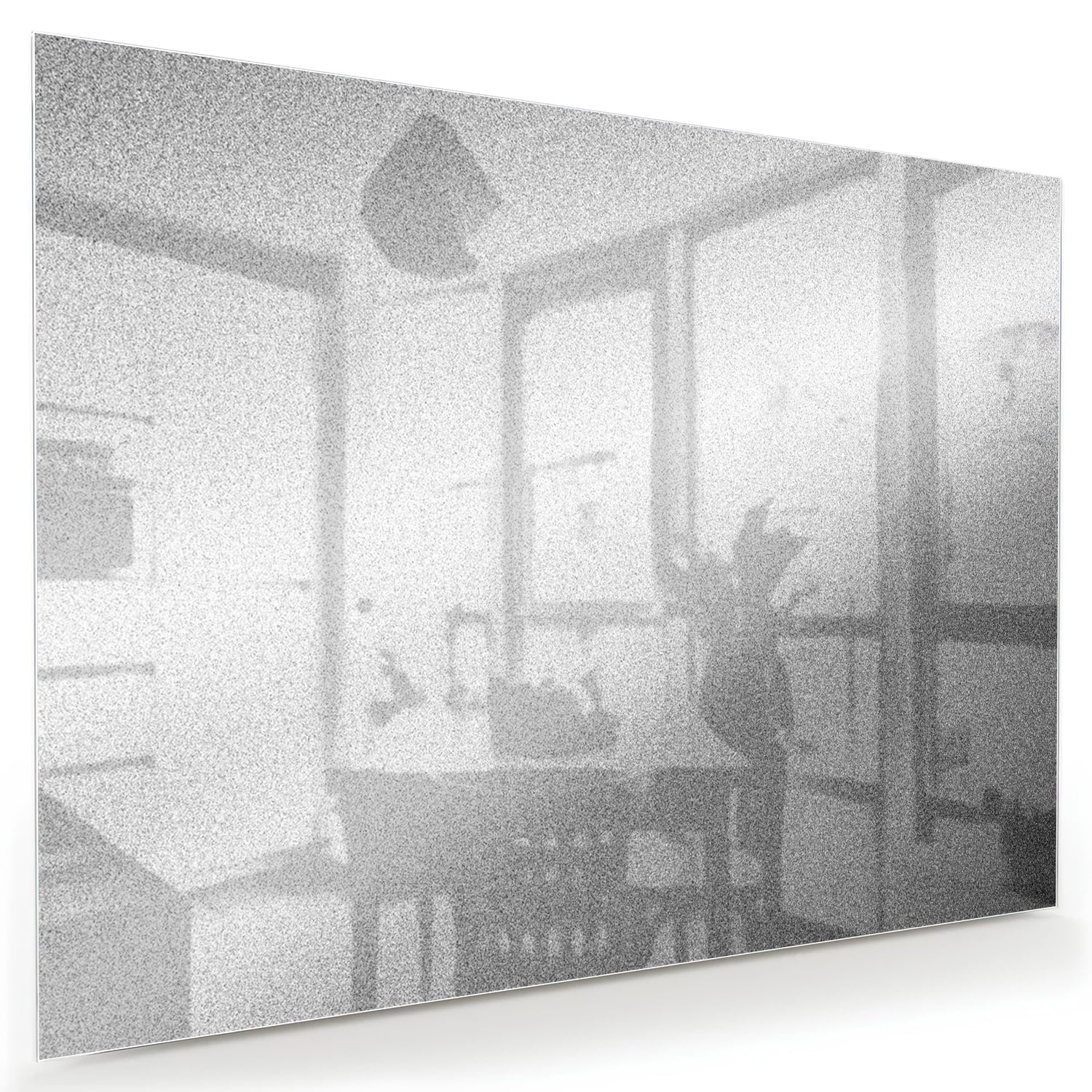 Minimalistisches Glasbild mit Reflexionen