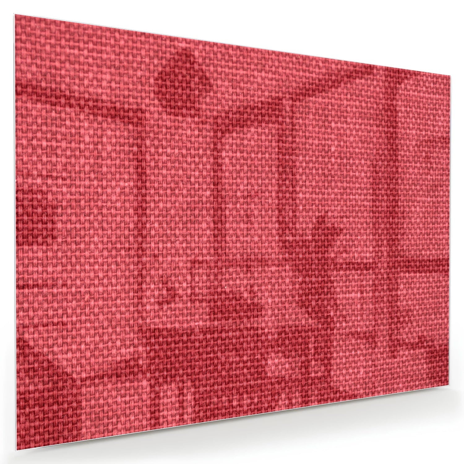 Modernes Glasbild in klarem Rot