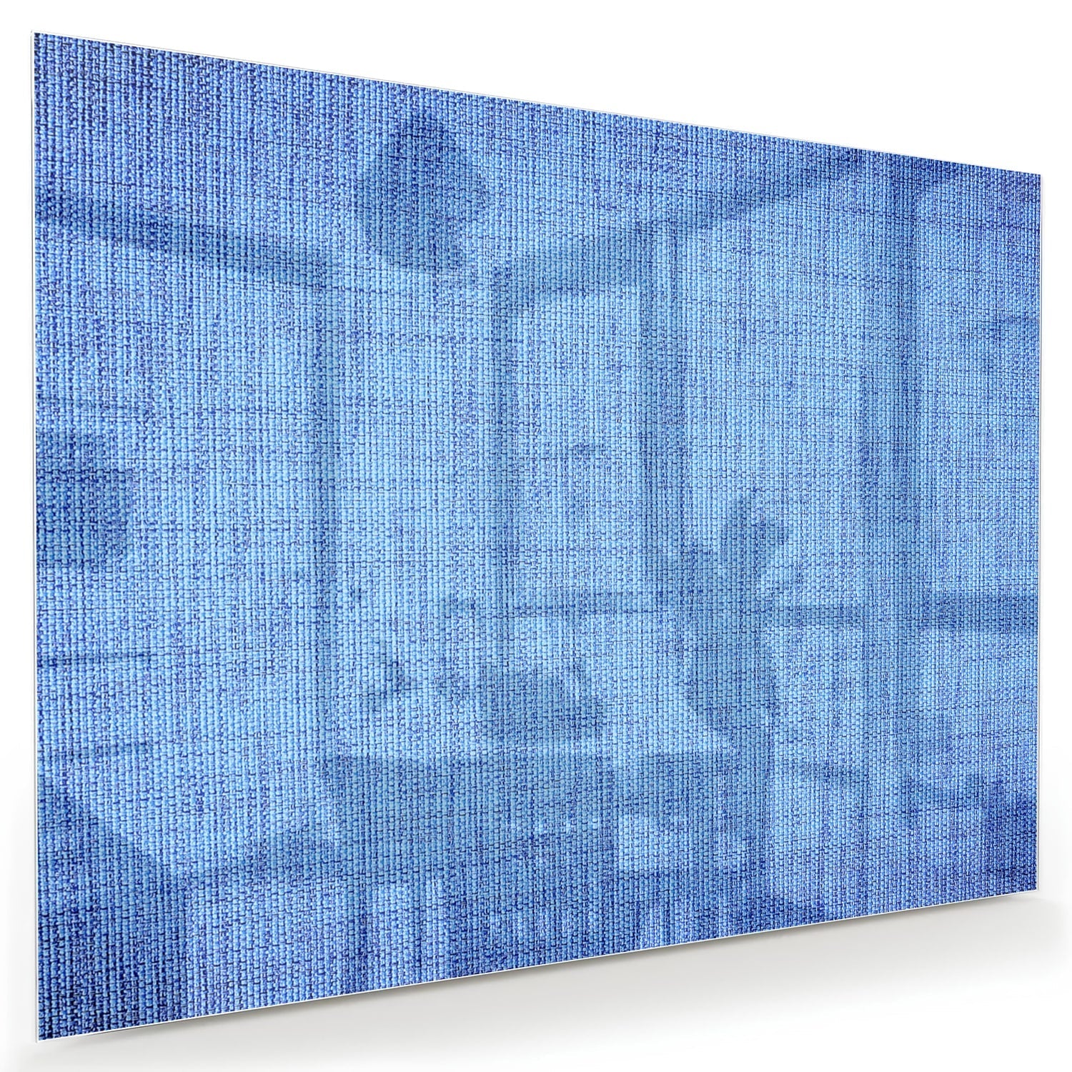 Elegantes blaues Glasbild für moderne Innenräume