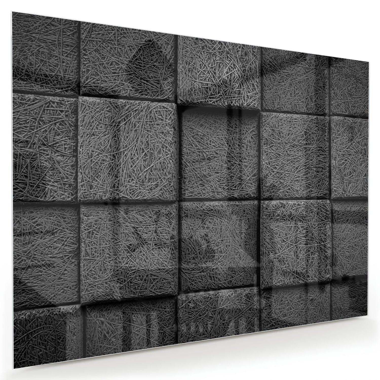 Dunkles abstraktes Glasbild für moderne Innenräume