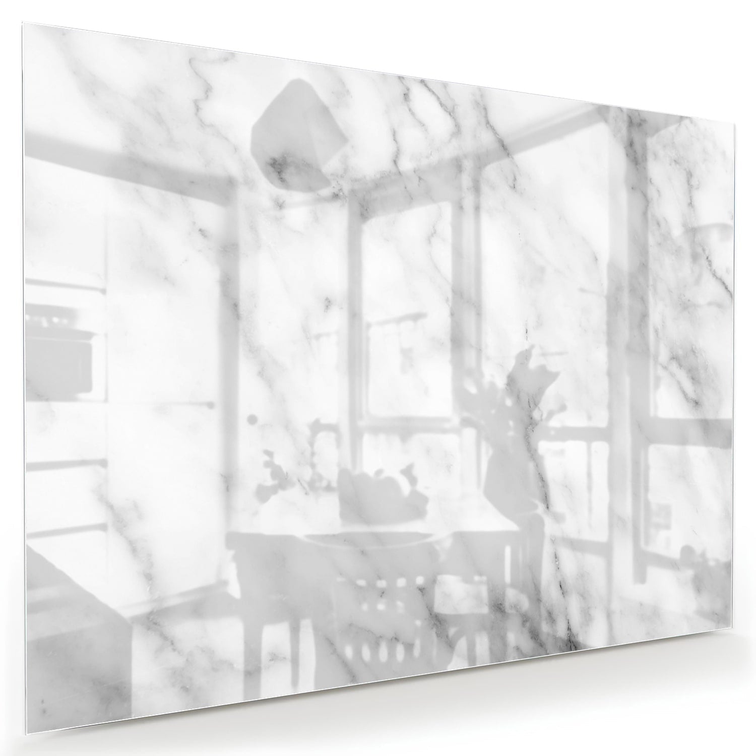Elegantes Glasbild mit Marmoreffekt