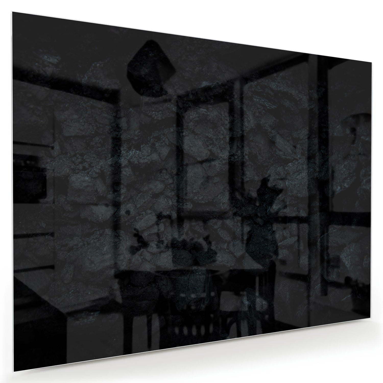 Elegantes Glasbild mit abstrakten Schattierungen