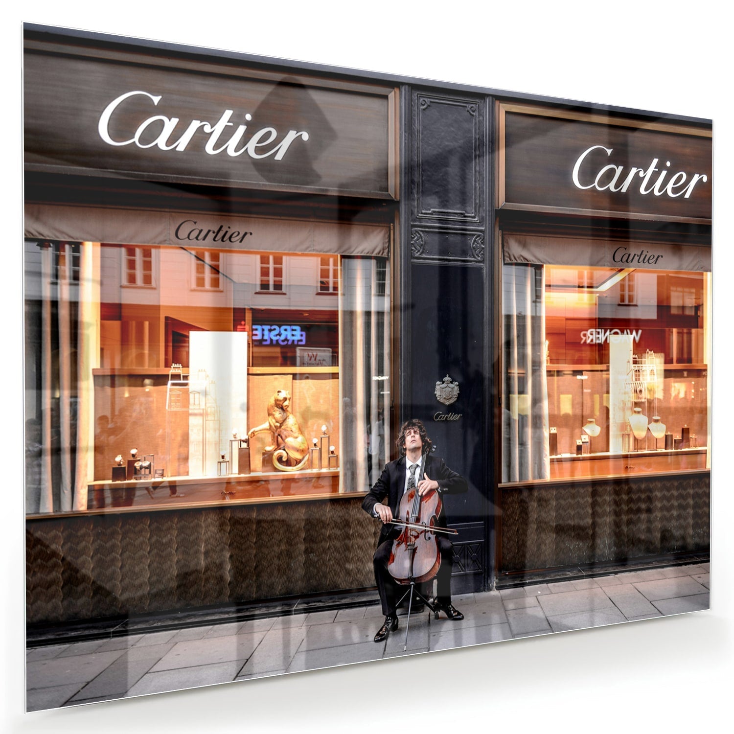 Luxuriöses Cartier-Glasbild für Ihr Interieur