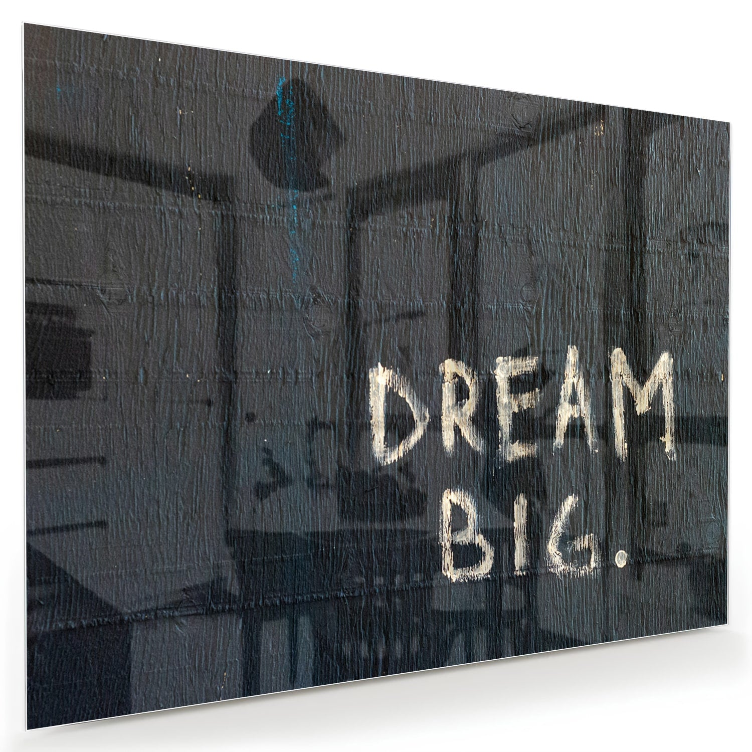 Glasbild 'Dream Big' für ein modernes Interieur
