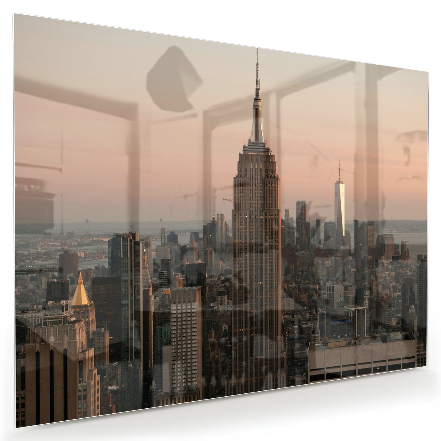 Glasbild mit dem Empire State Building