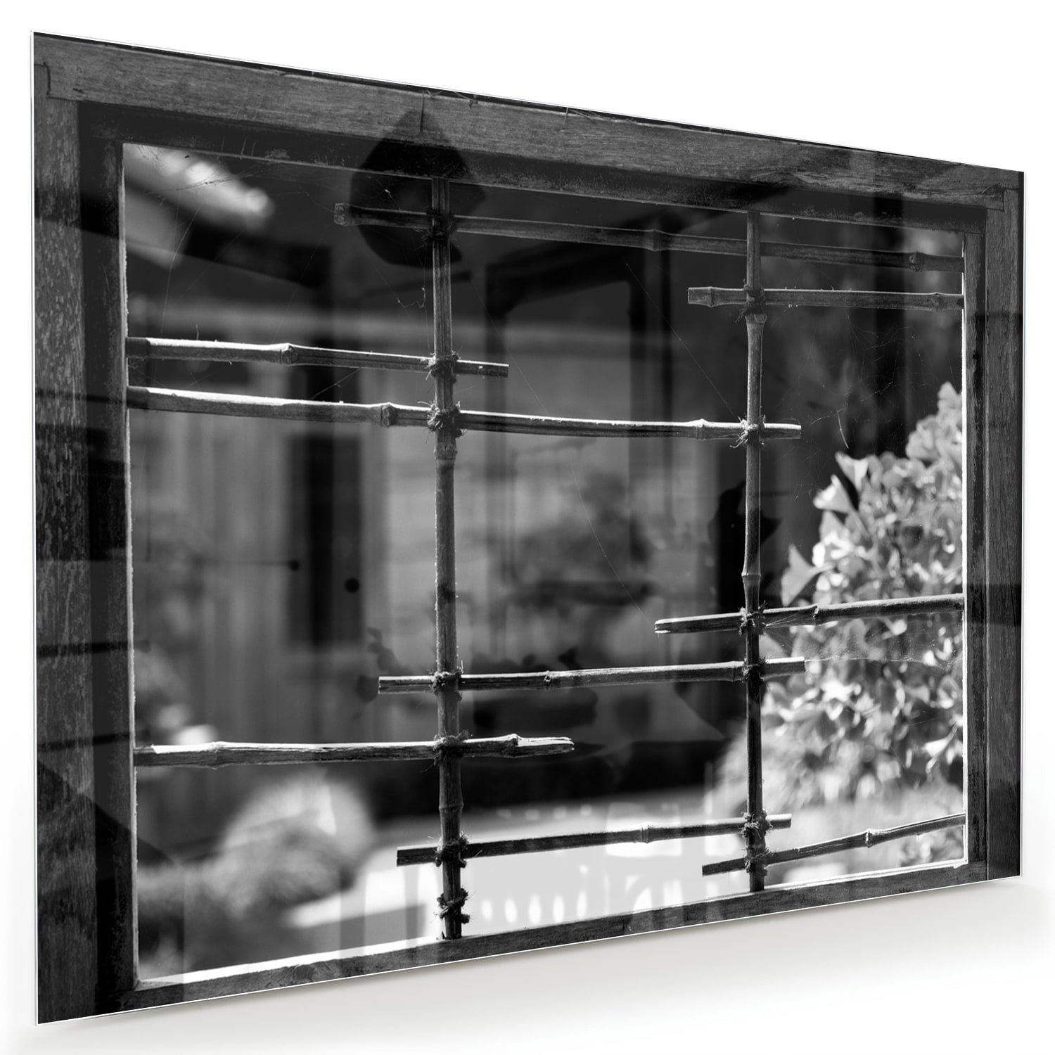 Modernes Glasbild mit Fensterblick