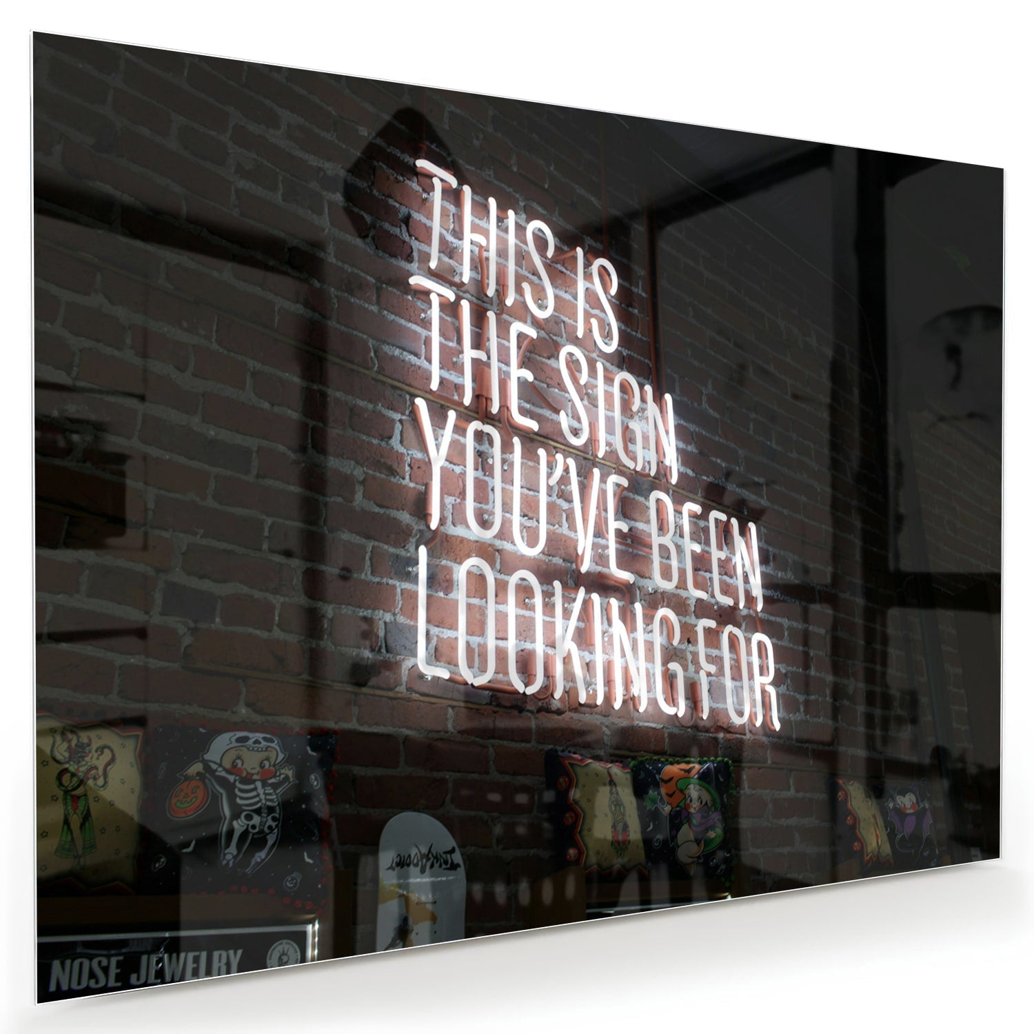 Inspirierendes Glasbild: 'This Is the Sign'