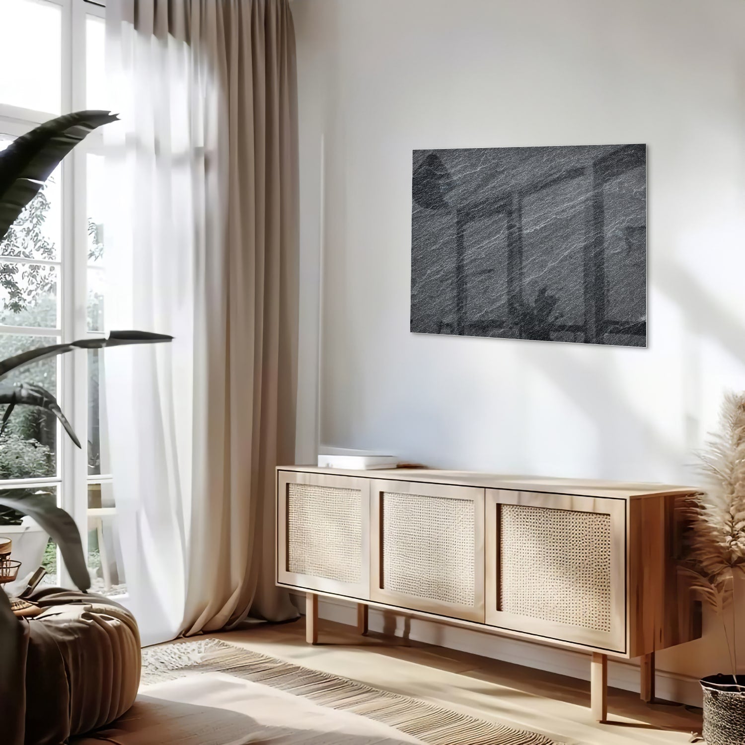 Stilvolles Glasbild mit abstraktem Muster