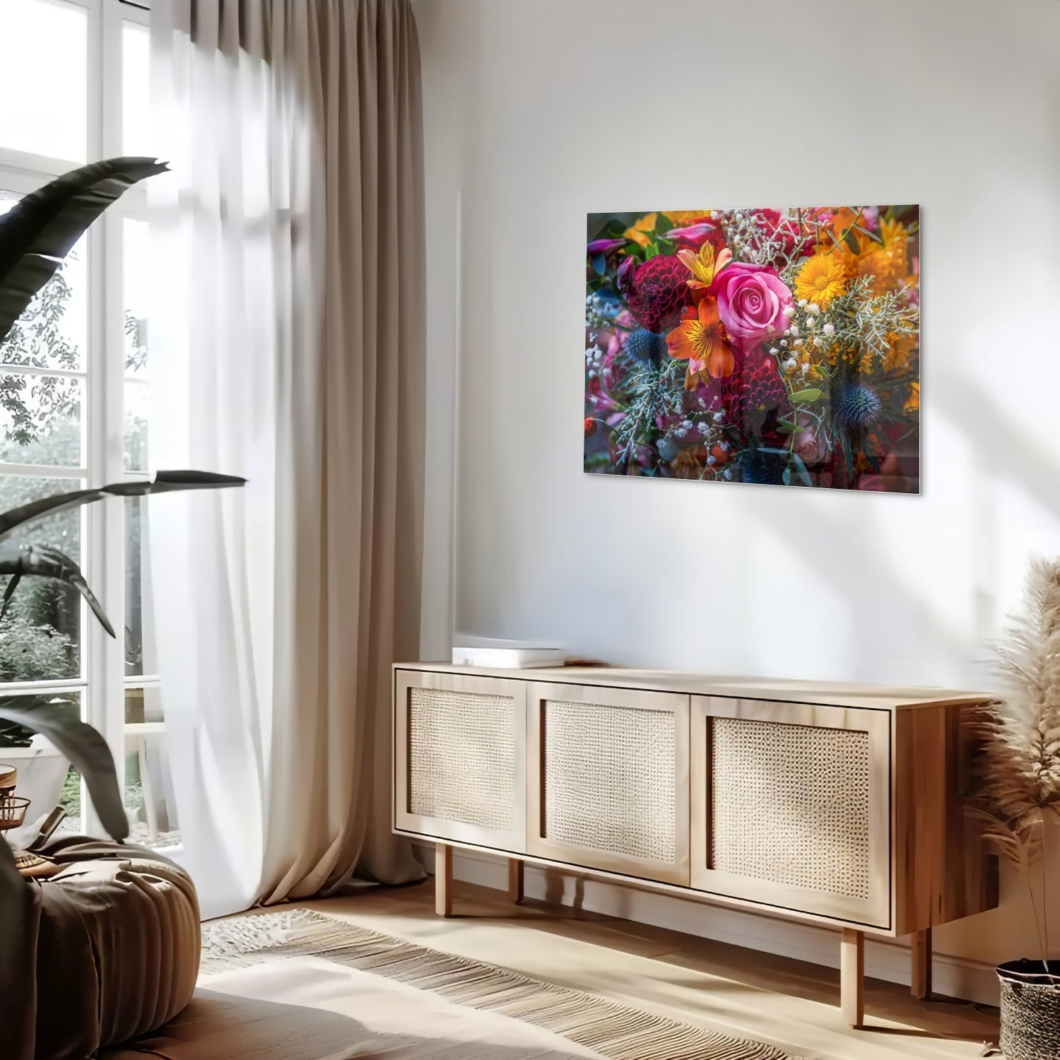 Glasbild – Bunte Blütenpracht