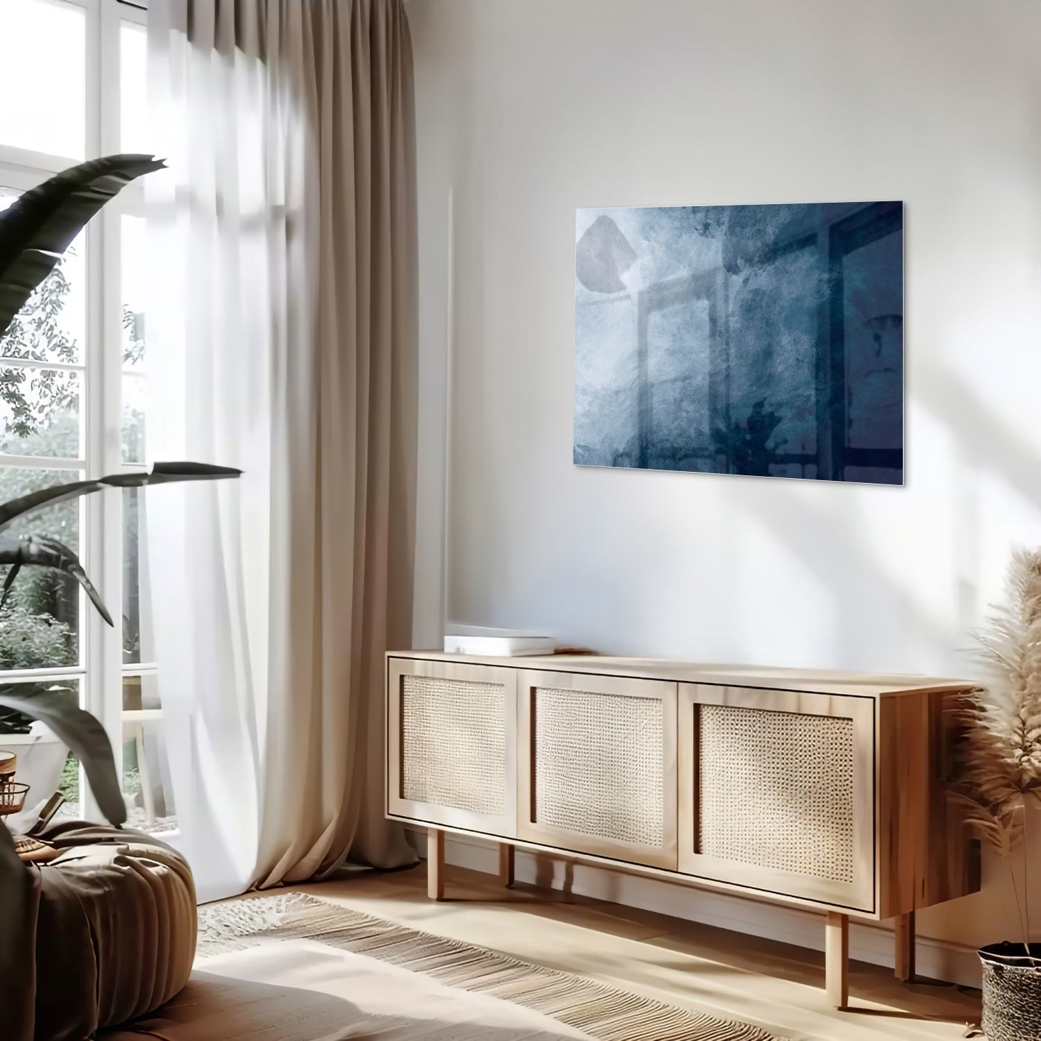 Königsblaues Glasbild – verschiedene Größen