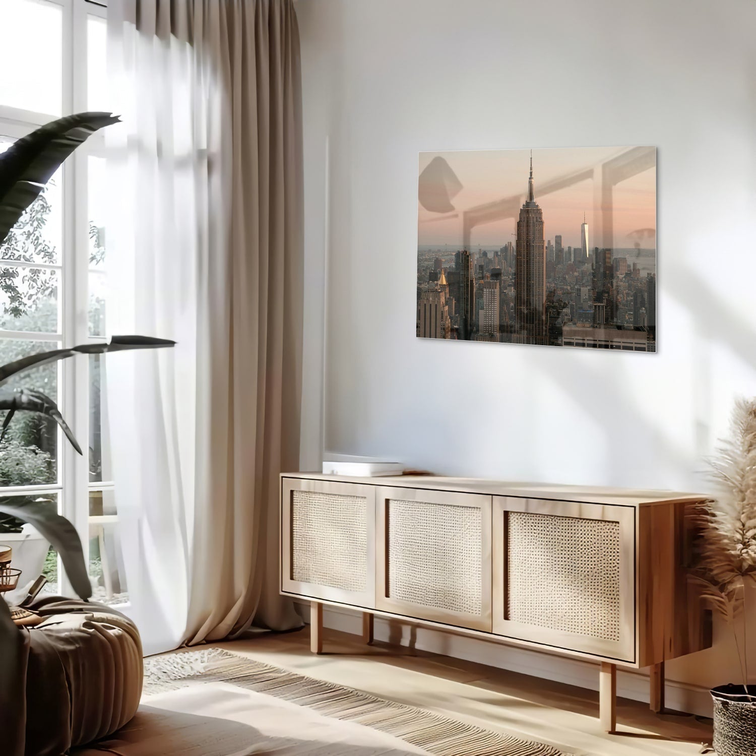 Glasbild mit dem Empire State Building